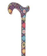 Vibrant FashionStix Colorful Collage: Adjustable Designer Cane Adjustable Walking Canes - Tophatter Daily Deals