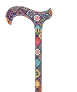 Vibrant FashionStix Colorful Collage: Adjustable Designer Cane Adjustable Walking Canes - Tophatter Daily Deals