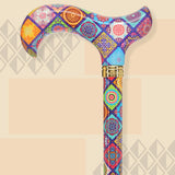 Vibrant FashionStix Colorful Collage: Adjustable Designer Cane Adjustable Walking Canes - Tophatter Daily Deals