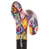 Designer Chic Folding FashionStix Colorful Collage, Patterned Handle Folding Canes - Tophatter Daily Deals