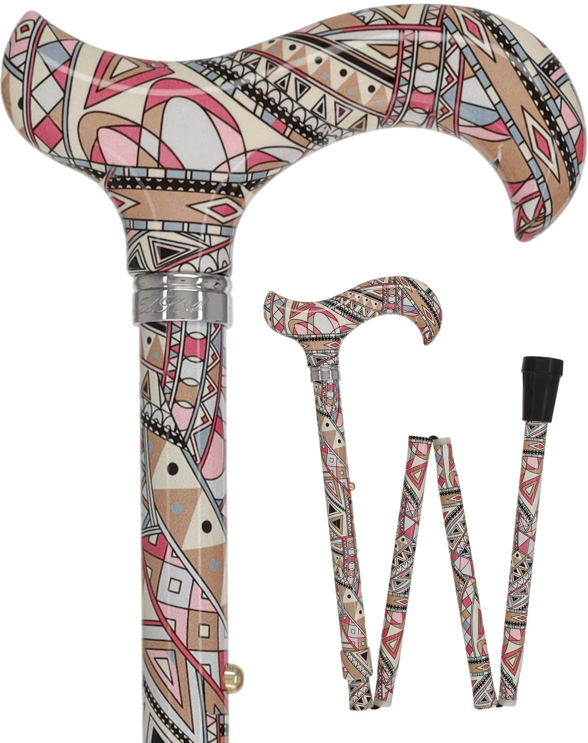 Designer Style FashionStix Majestic Style - Patterned Handle Folding Canes - Tophatter Daily Deals
