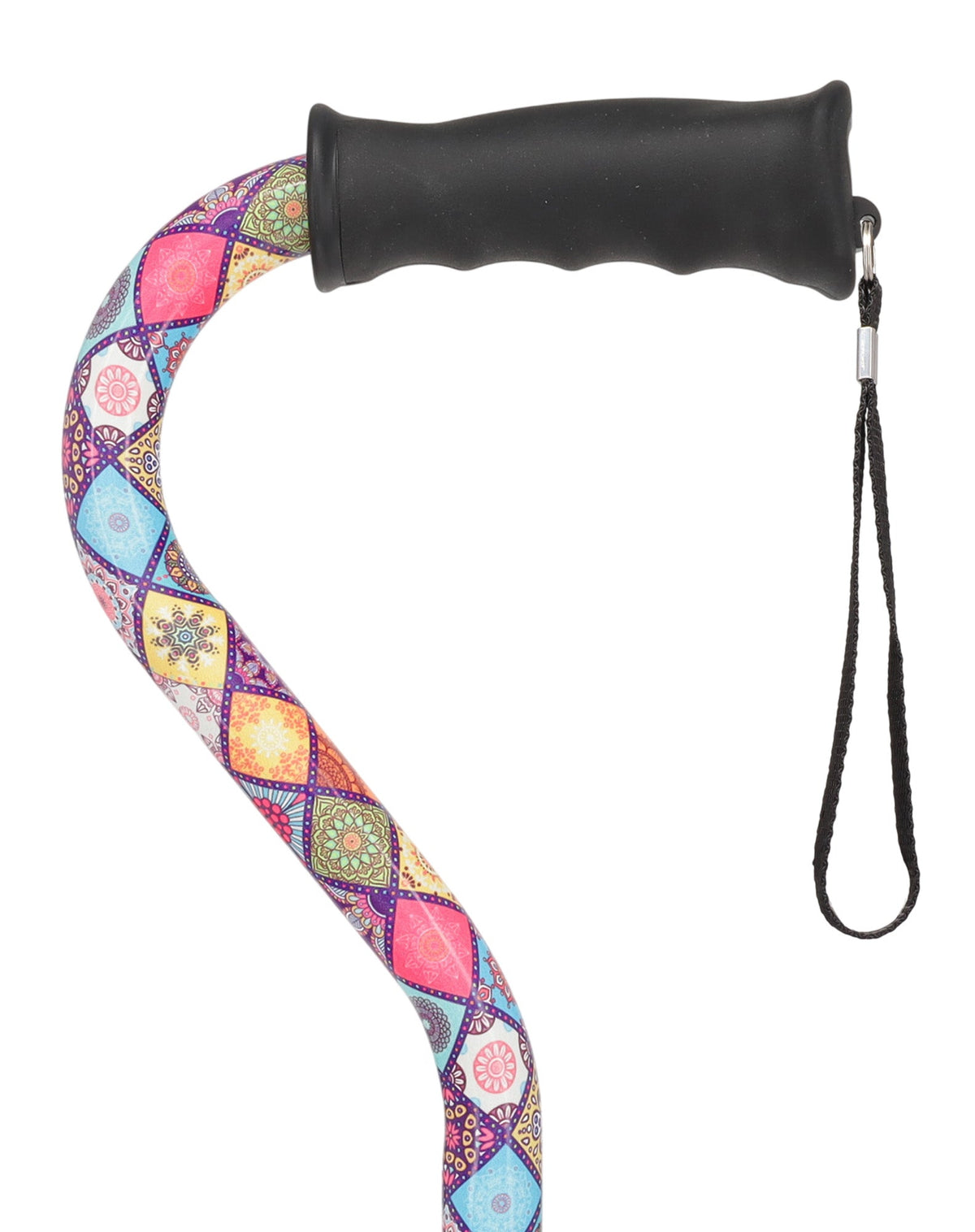 Vibrant FashionStix Colorful Collage: Comfort Grip Offset Cane Adjustable Walking Canes - Tophatter Daily Deals