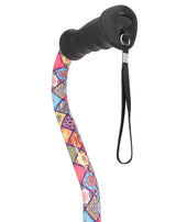 Vibrant FashionStix Colorful Collage: Comfort Grip Offset Cane Adjustable Walking Canes - Tophatter Daily Deals