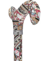 Majestic Style Designer Cane: Luxury Silk Scarf Option Adjustable Walking Canes - Tophatter Daily Deals