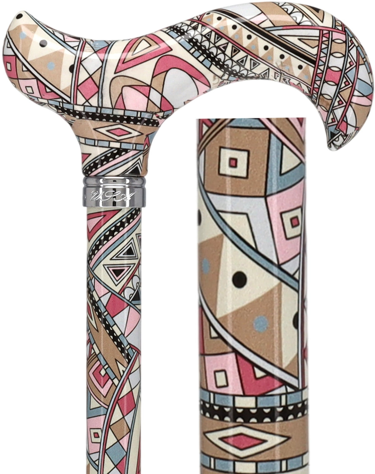 Majestic Style Designer Cane: Luxury Silk Scarf Option Adjustable Walking Canes - Tophatter Daily Deals