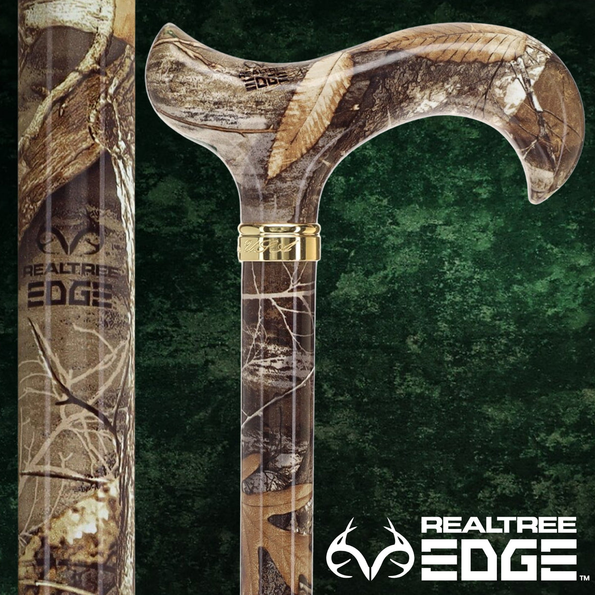 Licensed Realtree Camo Cane: Designer Patterned Handle Adjustable Walking Canes - Tophatter Daily Deals