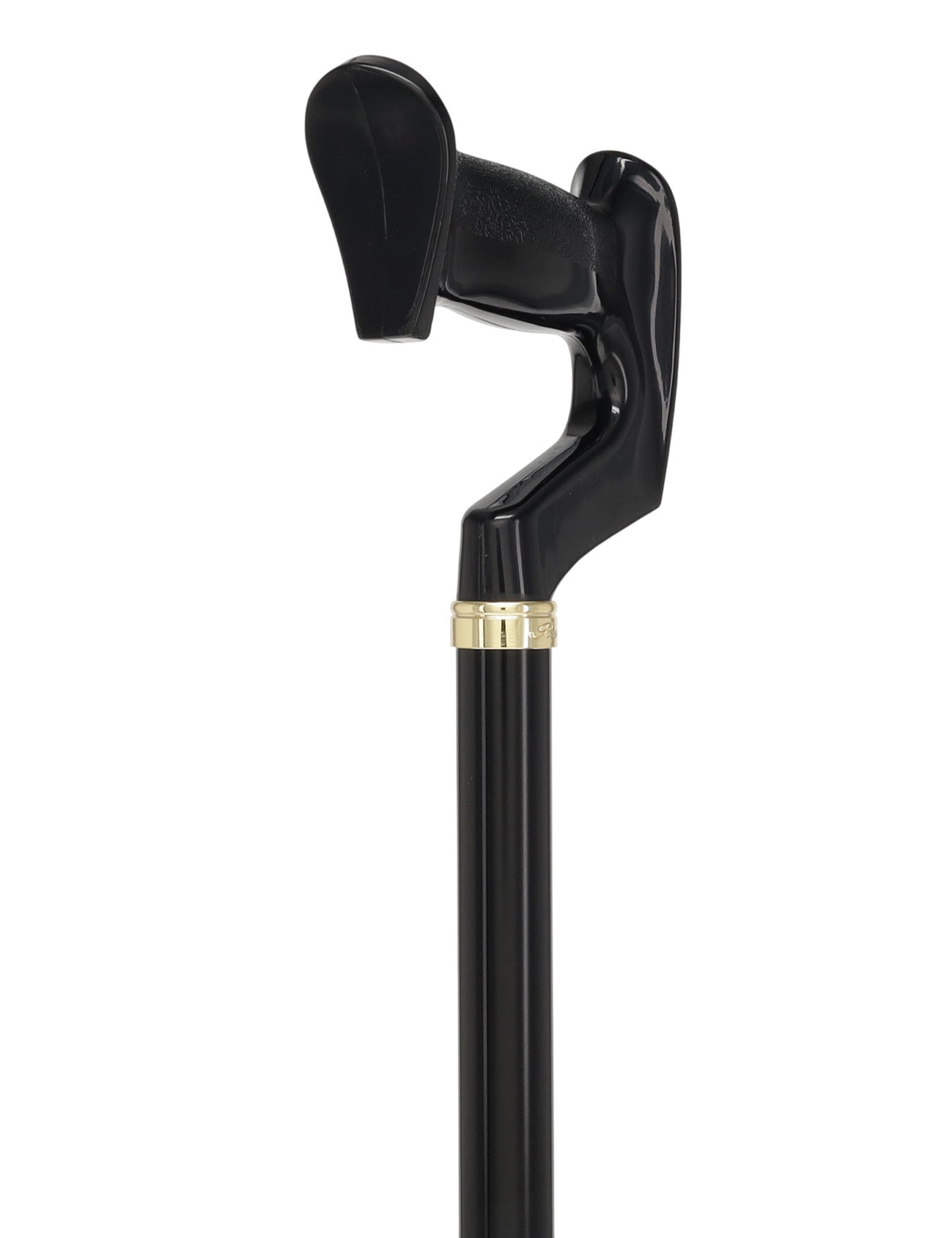 Orthopedic Comfort Handle Cane: Adjustable Black Handle Anatomically Correct - Tophatter Daily Deals