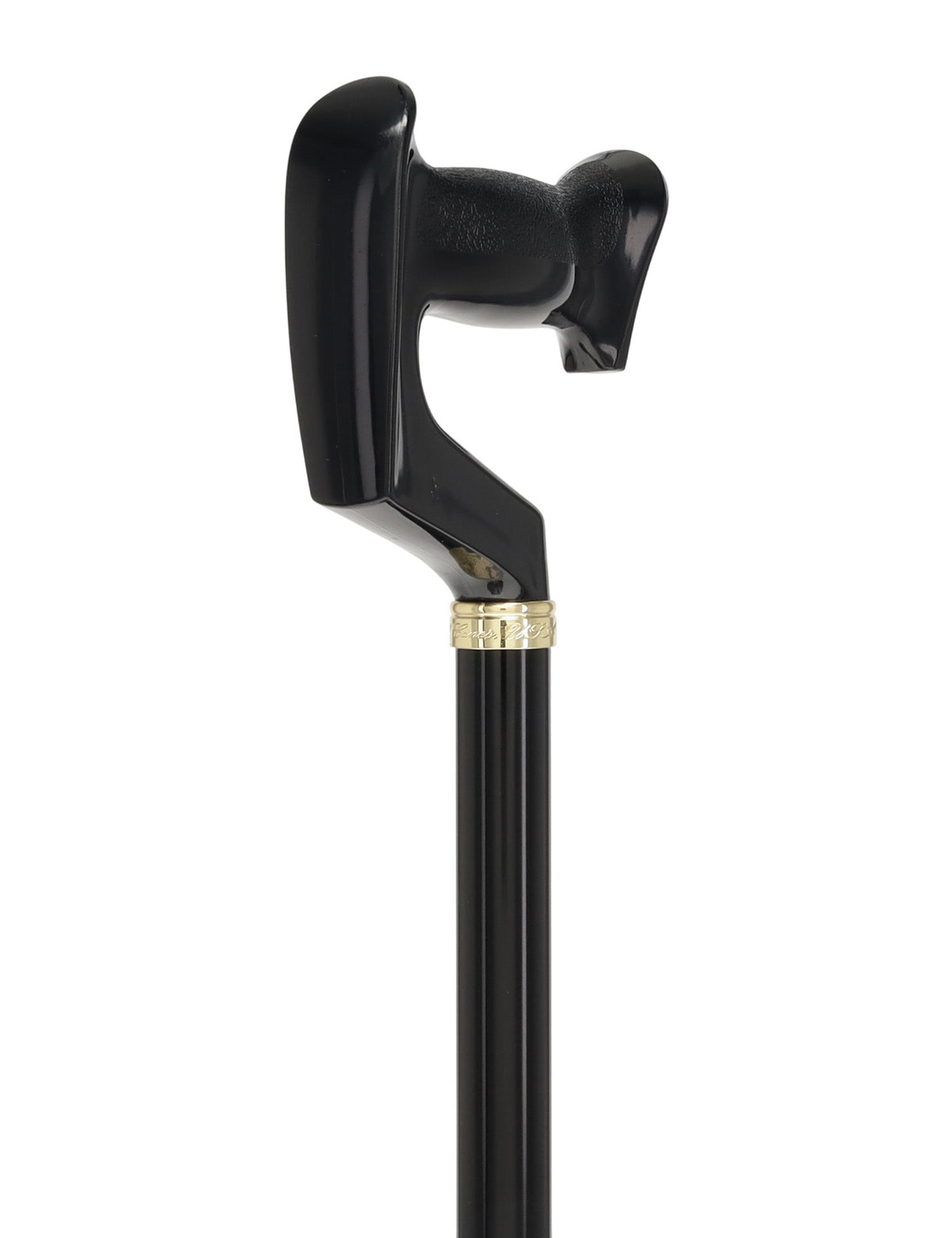 Orthopedic Comfort Handle Cane: Adjustable Black Handle Anatomically Correct - Tophatter Daily Deals