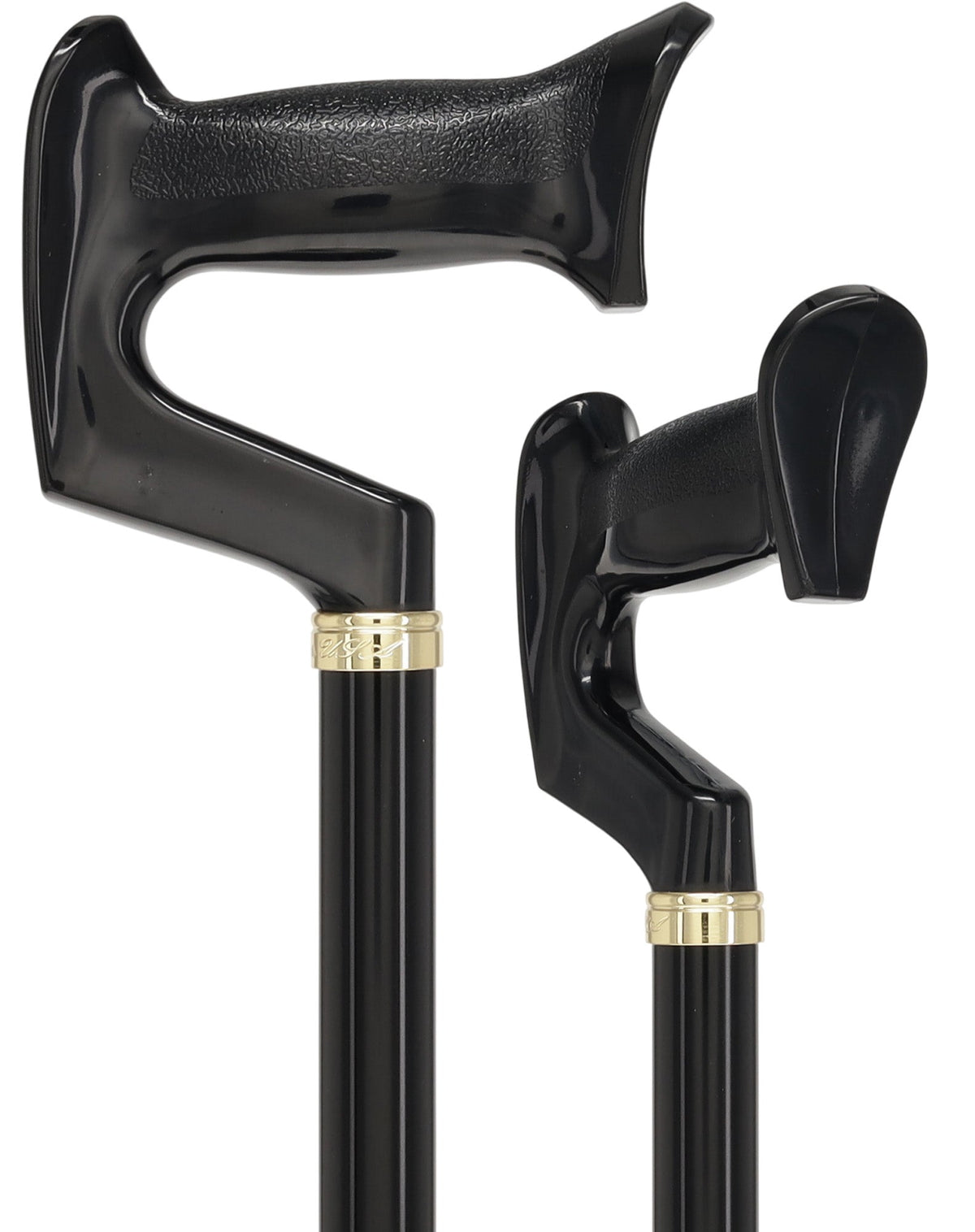 Orthopedic Comfort Handle Cane: Adjustable Black Handle Anatomically Correct - Tophatter Daily Deals