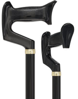 Orthopedic Comfort Handle Cane: Adjustable Black Handle Anatomically Correct - Tophatter Daily Deals