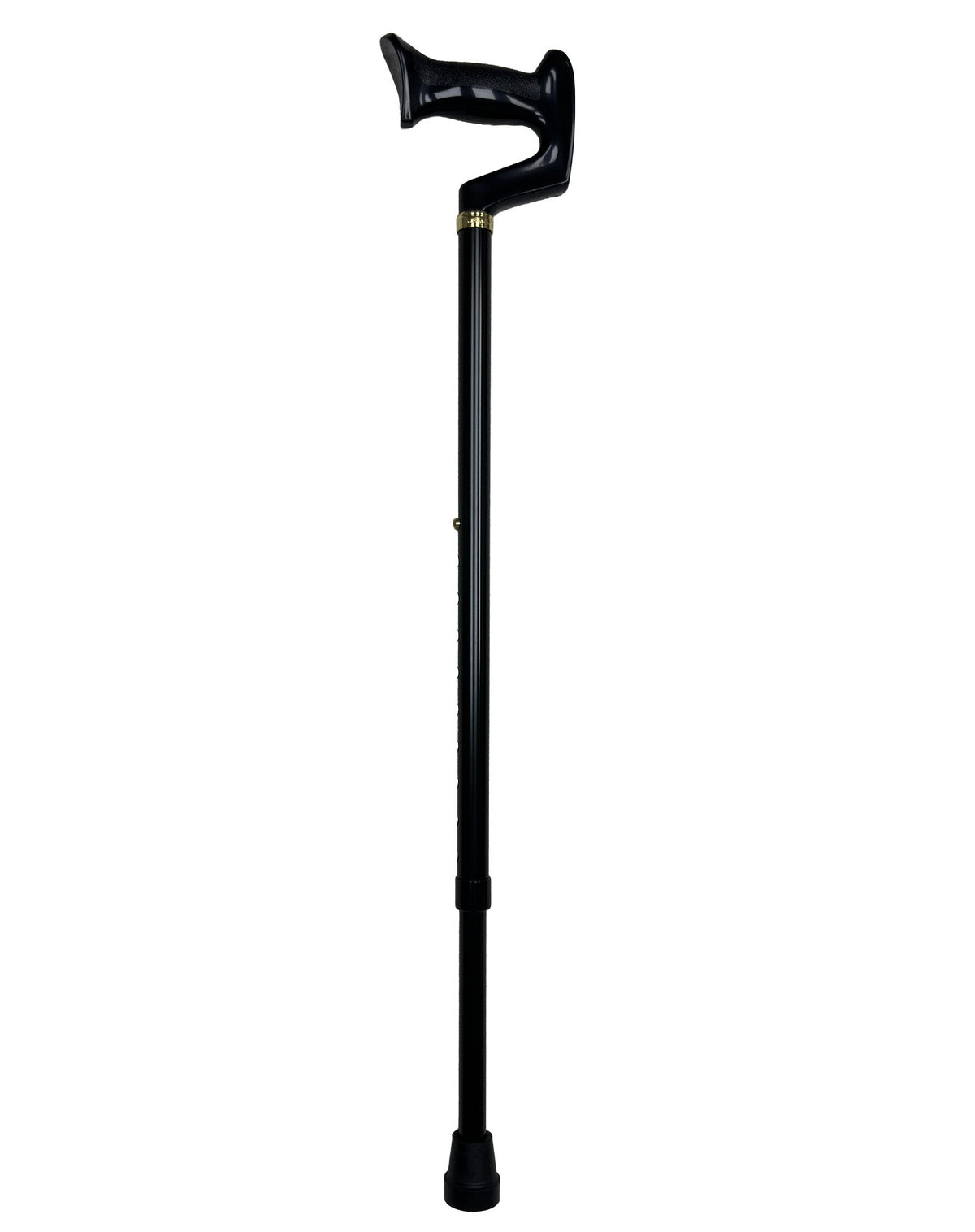 Orthopedic Comfort Handle Cane: Adjustable Black Handle Anatomically Correct - Tophatter Daily Deals