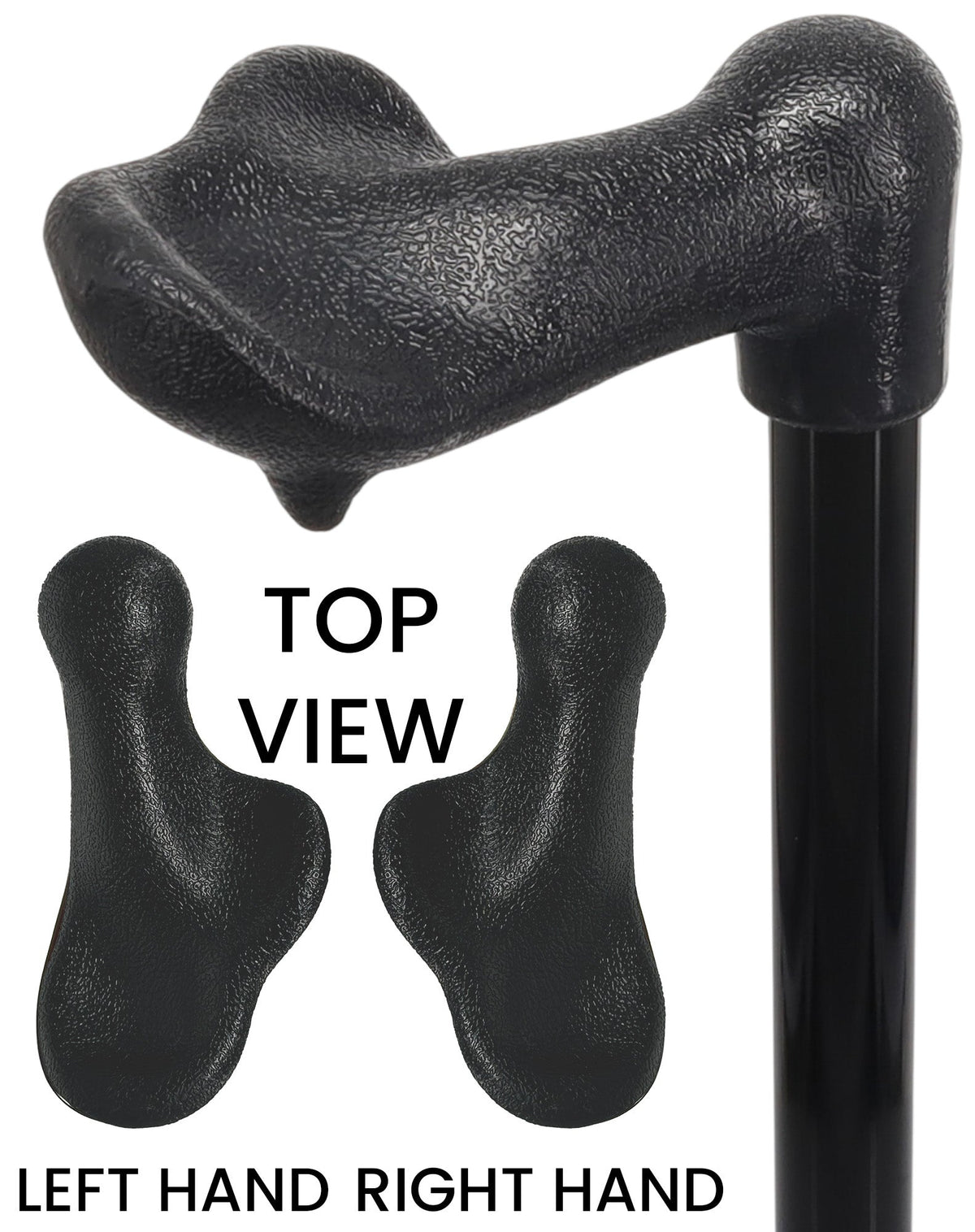 Adjustable Comfort Palm Grip Cane: Sleek Aluminum Shaft Right Hand Palm Hand Grip Canes - Tophatter Daily Deals