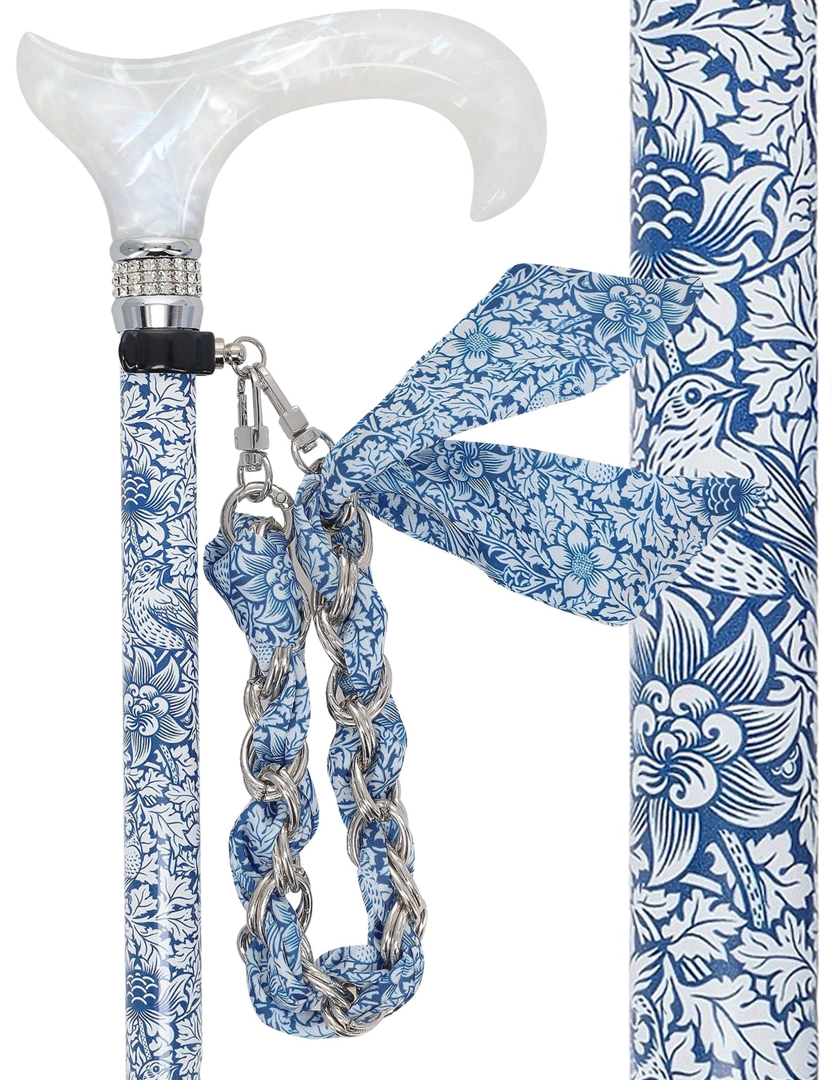 Songbird Harmony Rhinestone Pattern Orthopedic Derby Cane Yes Adjustable - Tophatter Daily Deals