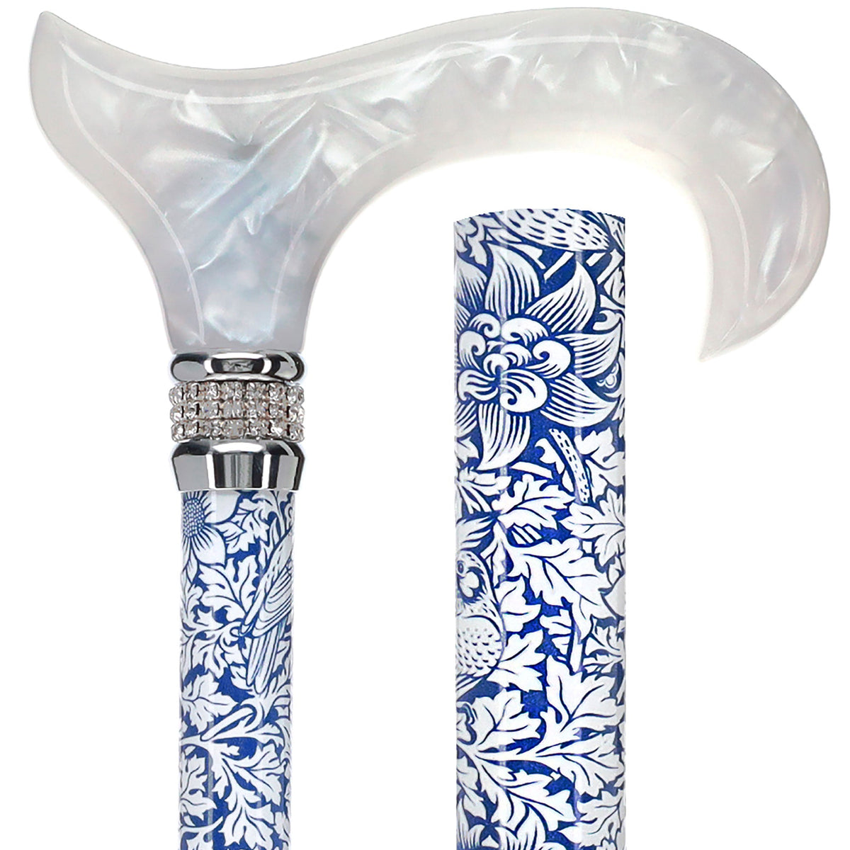 Songbird Harmony Rhinestone Pattern Orthopedic Derby Cane Adjustable - Tophatter Daily Deals