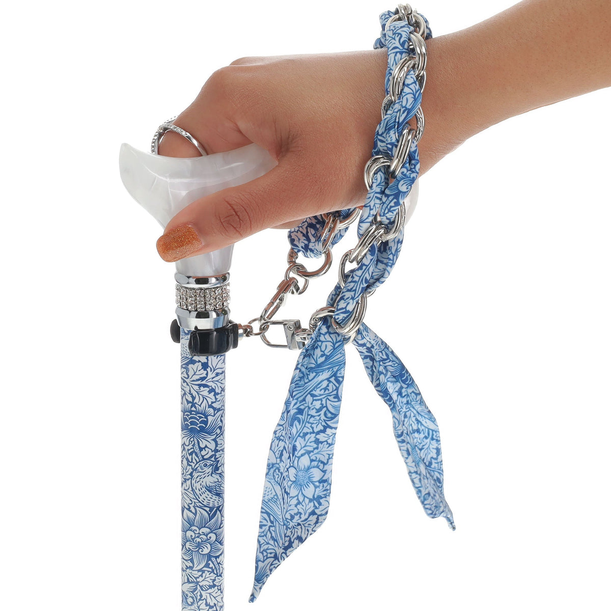 Songbird Harmony Rhinestone Pattern Orthopedic Derby Cane Adjustable - Tophatter Daily Deals