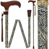 Golden Petals FashionStix: Foldable Derby Walking Cane w/ Wood Handle Folding Canes - Tophatter Daily Deals