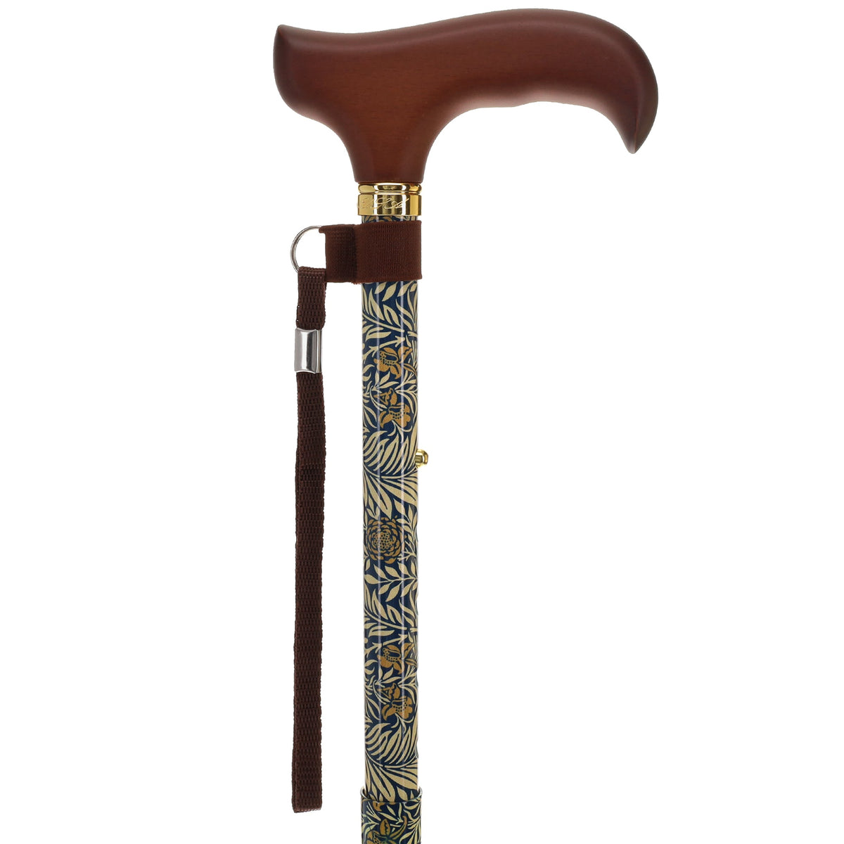 Golden Petals FashionStix: Foldable Derby Walking Cane w/ Wood Handle Folding Canes - Tophatter Daily Deals