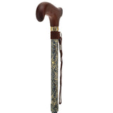 Golden Petals FashionStix: Foldable Derby Walking Cane w/ Wood Handle Folding Canes - Tophatter Daily Deals