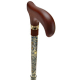 Golden Petals FashionStix: Foldable Derby Walking Cane w/ Wood Handle Folding Canes - Tophatter Daily Deals