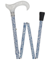 Songbird Harmony Folding Rhinestone Pattern Orthopedic Derby Cane Folding - Tophatter Daily Deals