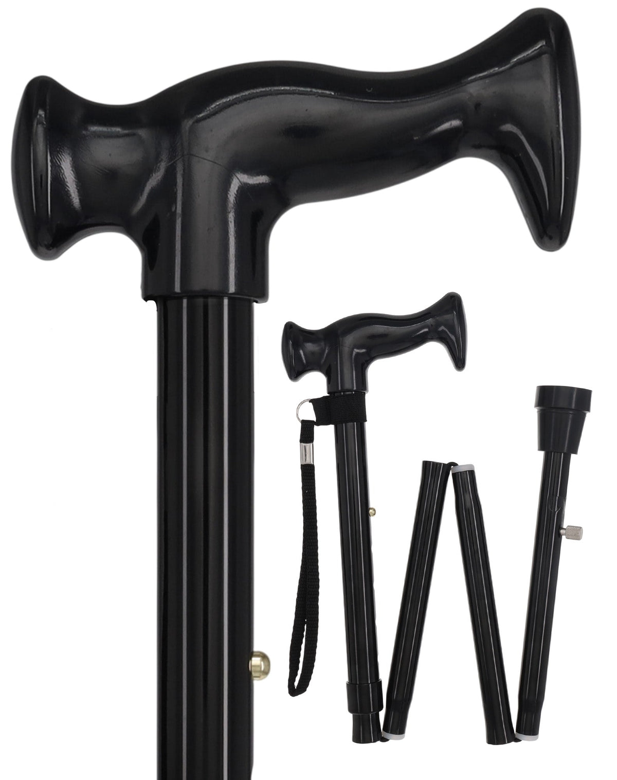 Orthopedic Comfort Handle Cane: Folding Retractable Ice Tip Folding Canes - Tophatter Daily Deals
