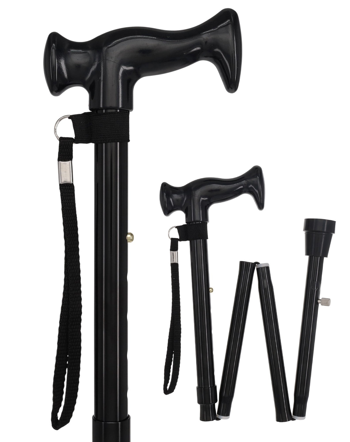 Orthopedic Comfort Handle Cane: Folding Retractable Ice Tip Folding Canes - Tophatter Daily Deals