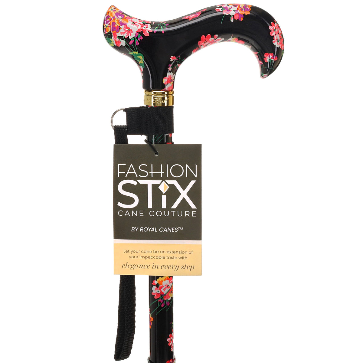 Blooming Floral FashionStix: Chic Folding Walking Cane Folding Canes - Tophatter Daily Deals