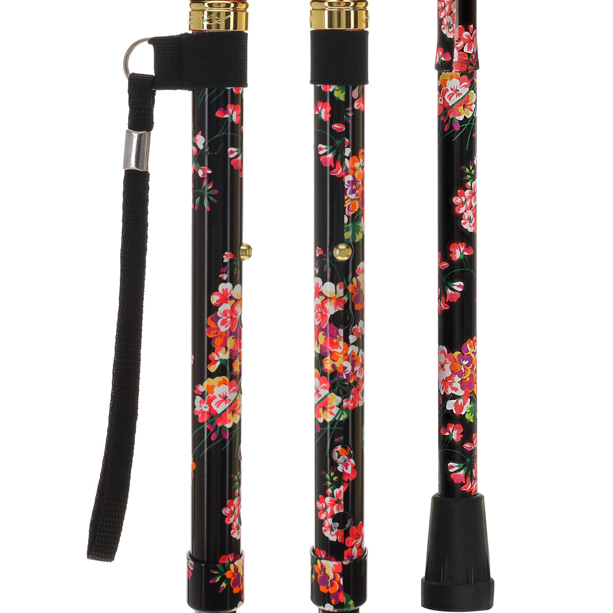 Blooming Floral FashionStix: Chic Folding Walking Cane Folding Canes - Tophatter Daily Deals