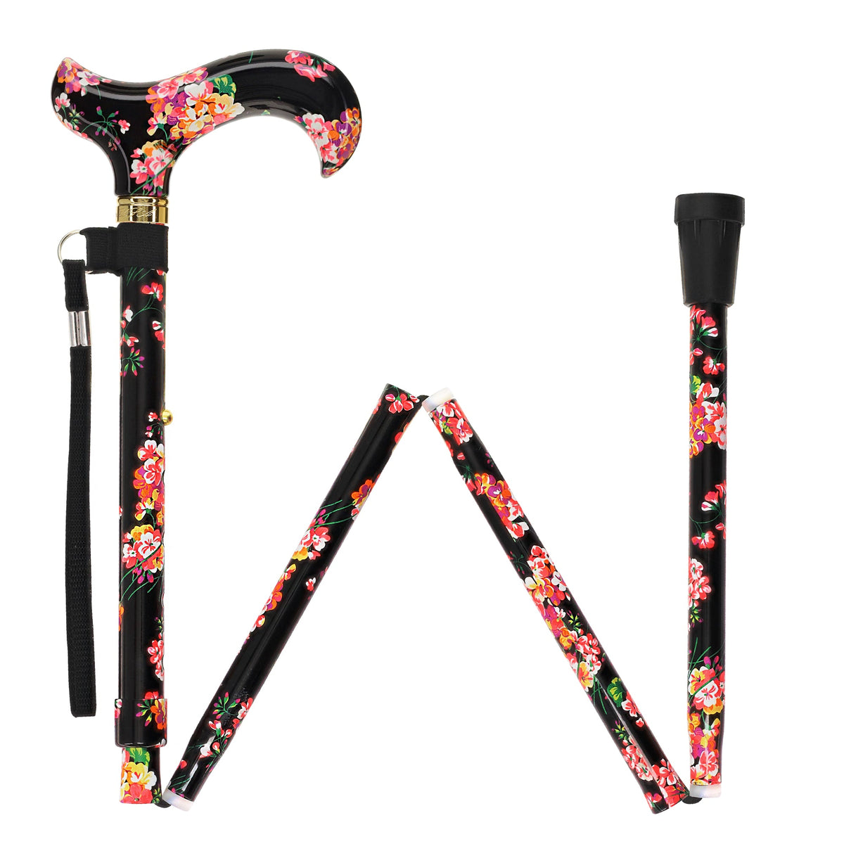 Blooming Floral FashionStix: Chic Folding Walking Cane Folding Canes - Tophatter Daily Deals