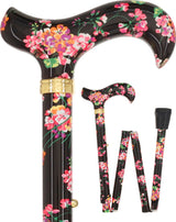 Blooming Floral FashionStix: Chic Folding Walking Cane Folding Canes - Tophatter Daily Deals