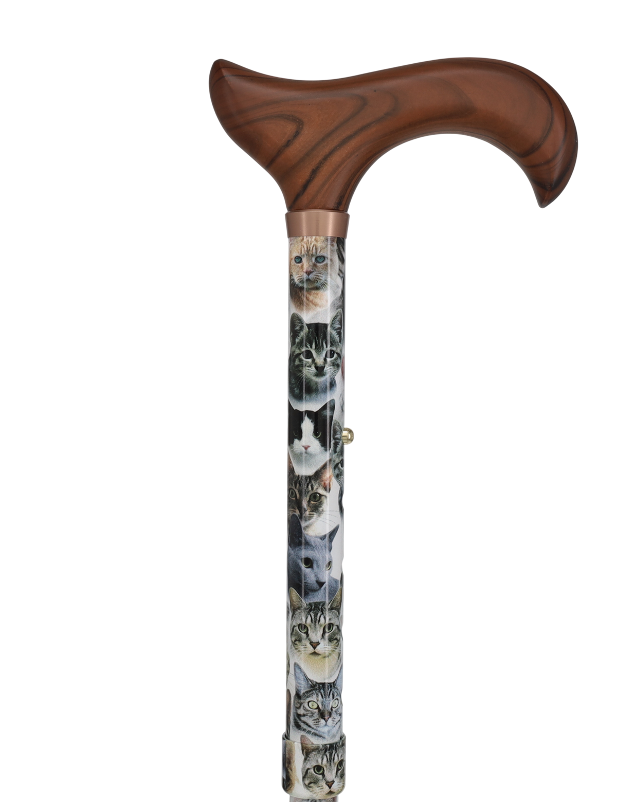 Cat Lovers: Designer Folding Adjustable Cane w/ Wooden Handle Cat Walking Canes - Tophatter Daily Deals