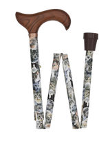 Cat Lovers: Designer Folding Adjustable Cane w/ Wooden Handle Cat Walking Canes - Tophatter Daily Deals