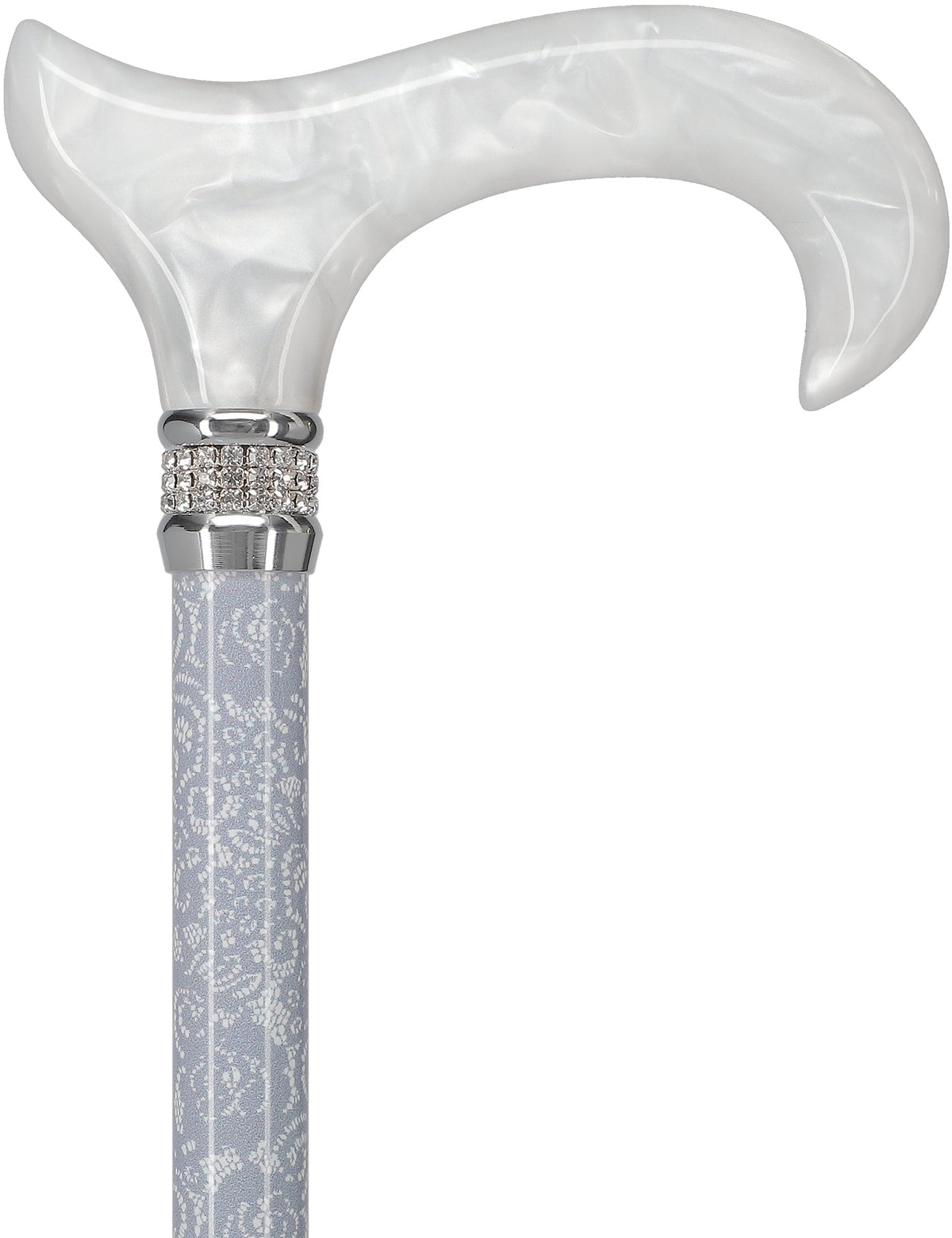 Exquisite Rhinestone Pearlz Adjustable Orthopedic Derby Cane Adjustable Walking Canes - Tophatter Daily Deals