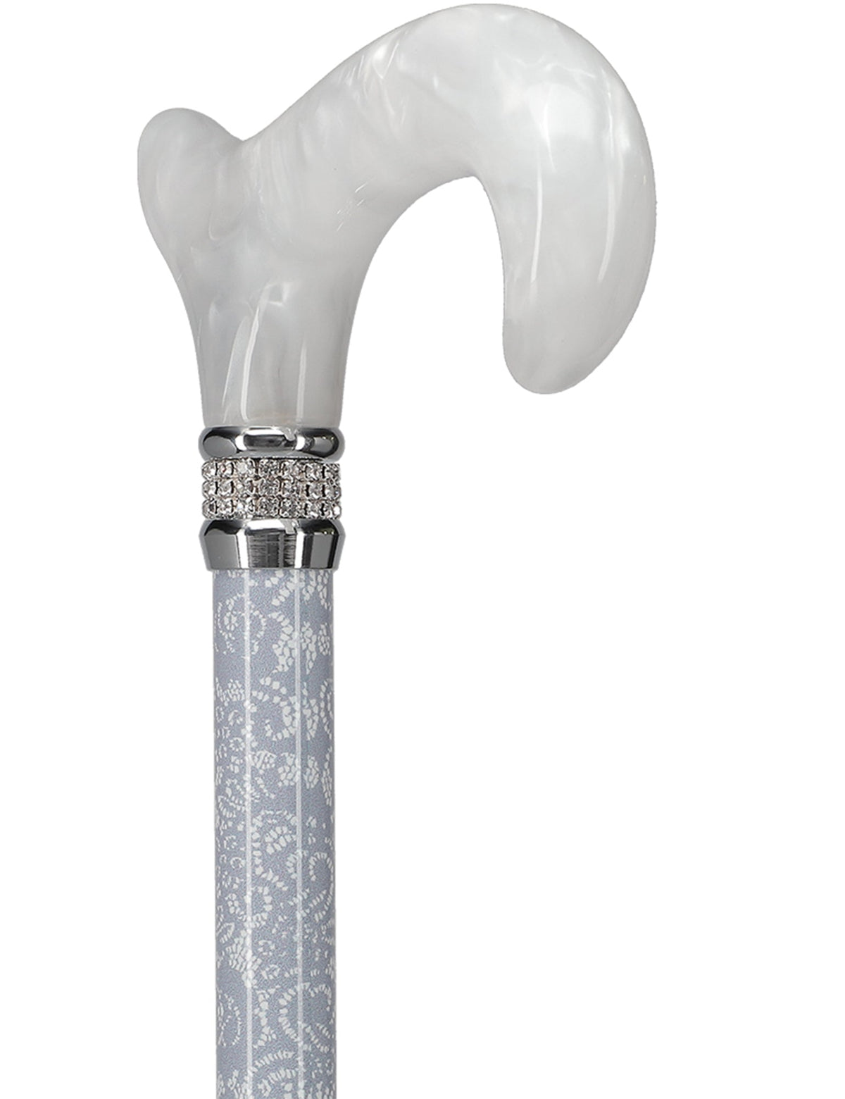 Exquisite Rhinestone Pearlz Adjustable Orthopedic Derby Cane Adjustable Walking Canes - Tophatter Daily Deals