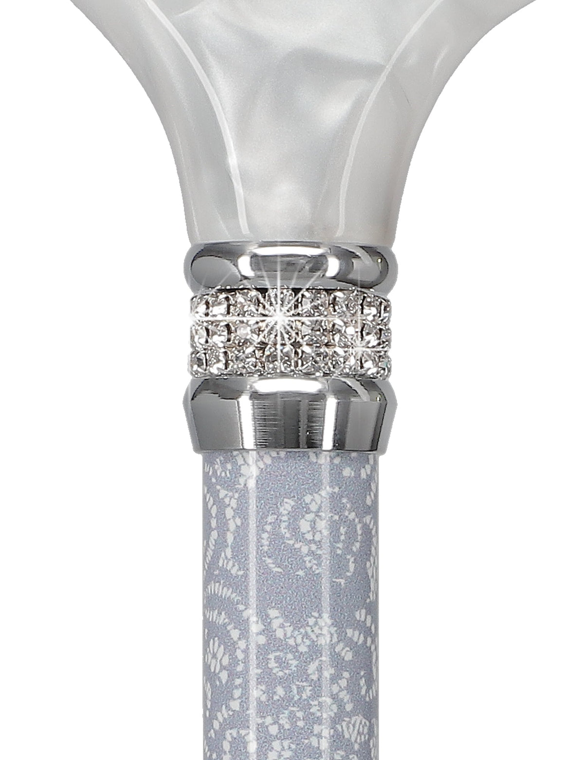 Exquisite Rhinestone Pearlz Adjustable Orthopedic Derby Cane Adjustable Walking Canes - Tophatter Daily Deals