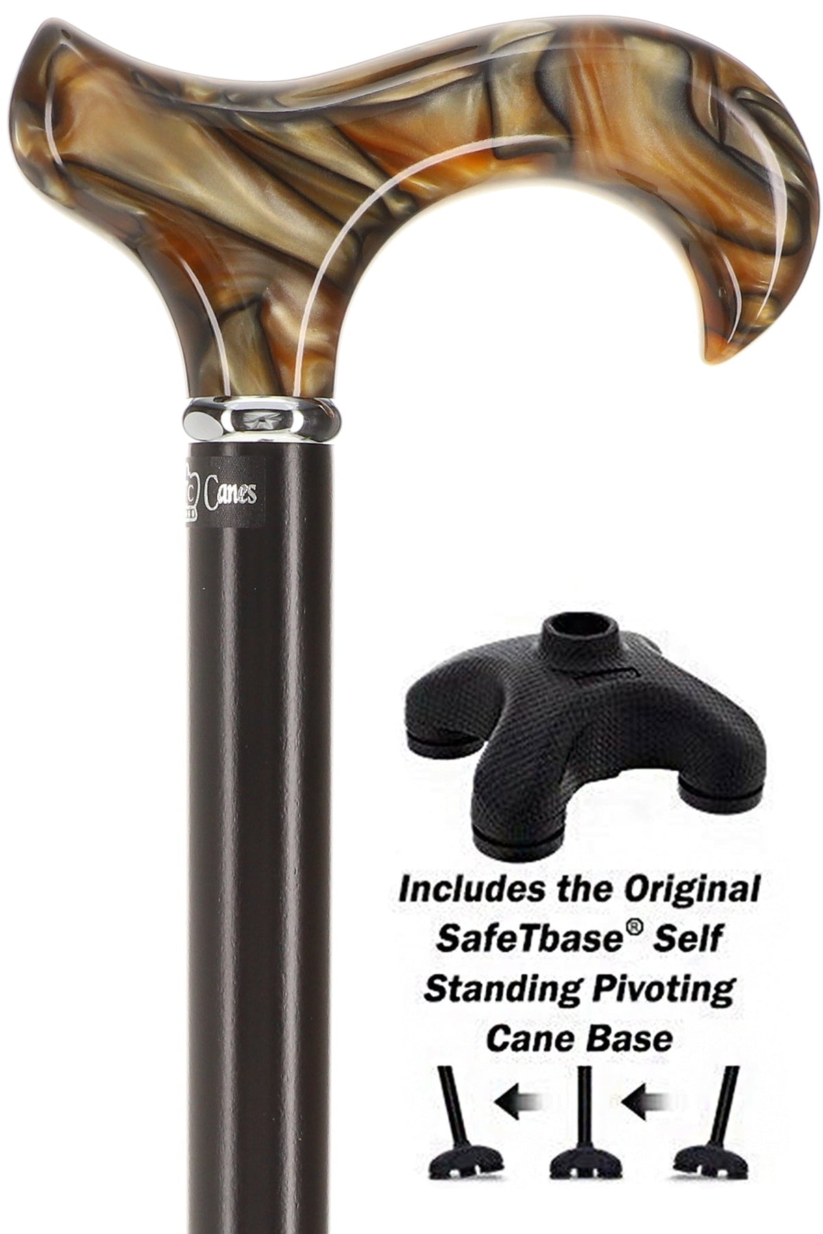 Pearlescent Acrylic Derby Cane w/ SafeTbase Safetbase Canes - Tophatter Daily Deals