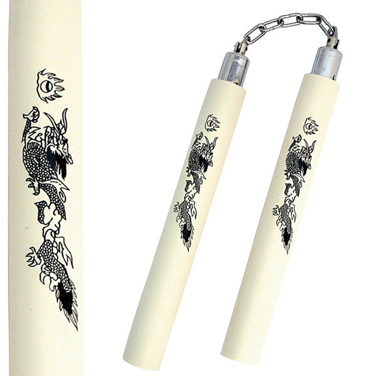 Nunchaku - Ball Bearing Chain 12 Inch Foam Padded Nunchucks - Tophatter's Guns'N'Weapons Store - FREE SHIPPING Collectible Weapons - Tophatter Daily Deals