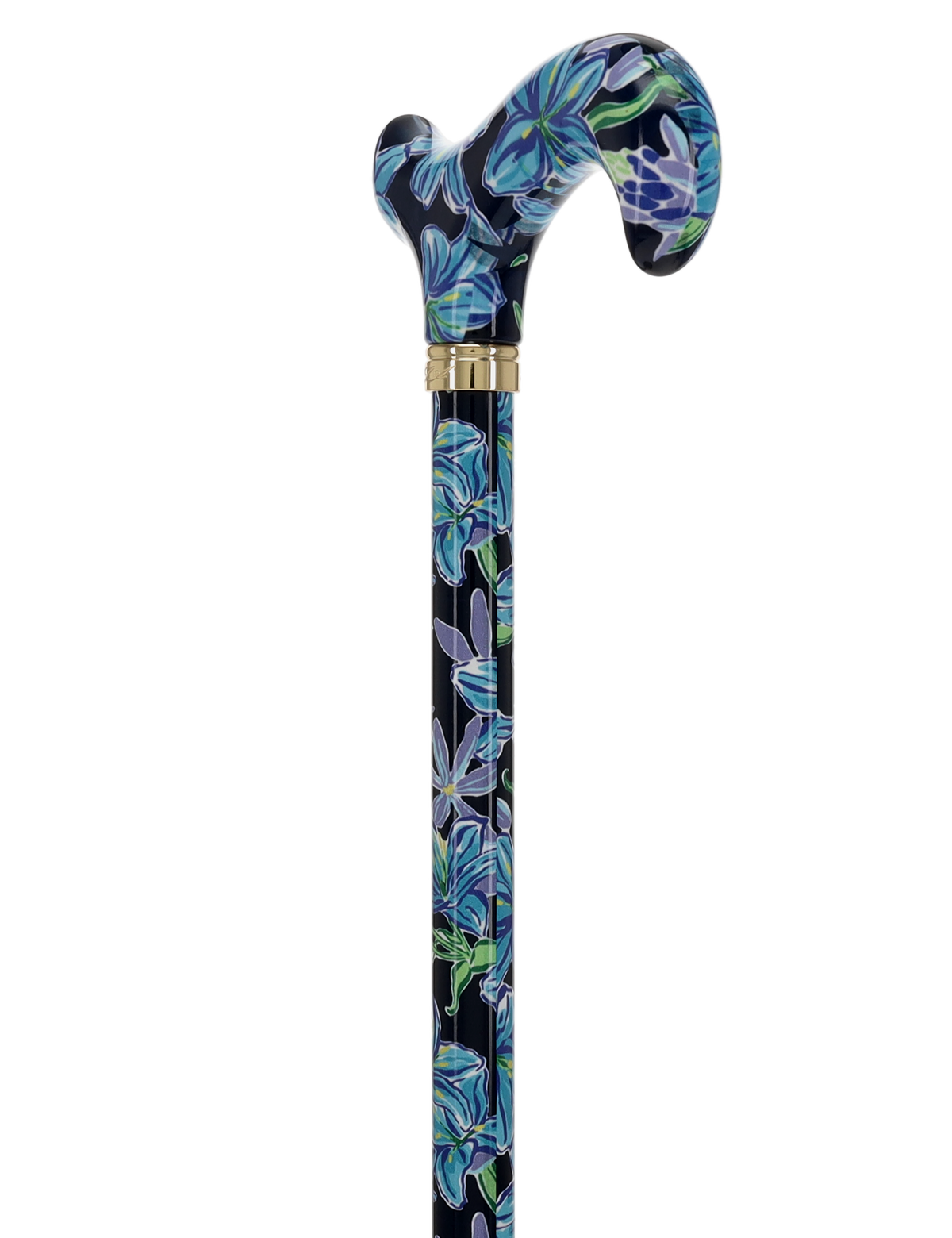 Dark Blue Vivienne May: Adjustable Cane w/ Patterned Handle Adjustable Walking Canes - Tophatter Daily Deals