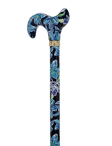 Dark Blue Vivienne May: Adjustable Cane w/ Patterned Handle Adjustable Walking Canes - Tophatter Daily Deals