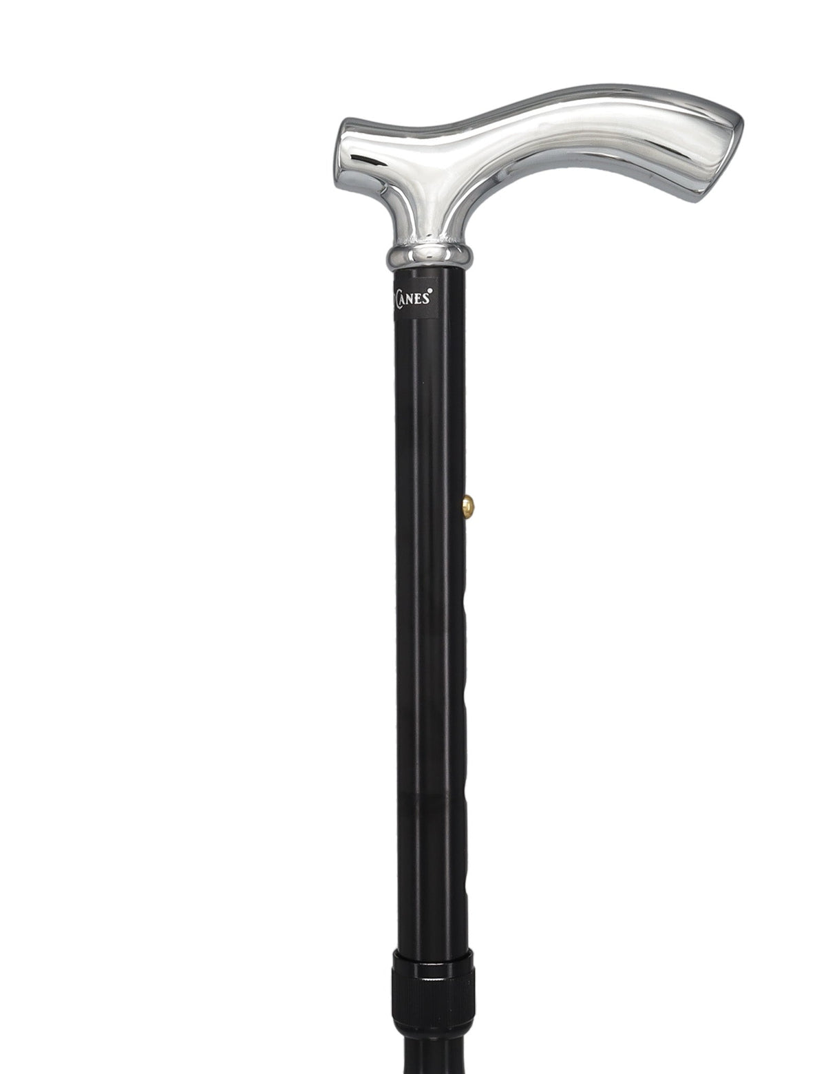 Chrome Slim Line Fritz: Petite Handle, Folding Adjustable Plated Handle Walking Canes - Tophatter Daily Deals