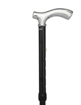 Chrome Slim Line Fritz: Petite Handle, Folding Adjustable Plated Handle Walking Canes - Tophatter Daily Deals
