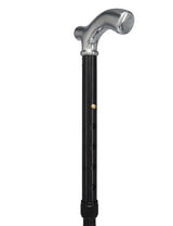 Chrome Slim Line Fritz: Petite Handle, Folding Adjustable Plated Handle Walking Canes - Tophatter Daily Deals