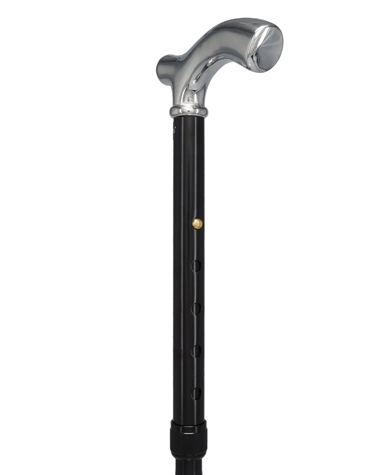 Chrome Slim Line Fritz: Petite Handle, Folding Adjustable Plated Handle Walking Canes - Tophatter Daily Deals