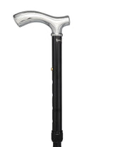 Chrome Slim Line Fritz: Petite Handle, Folding Adjustable Plated Handle Walking Canes - Tophatter Daily Deals