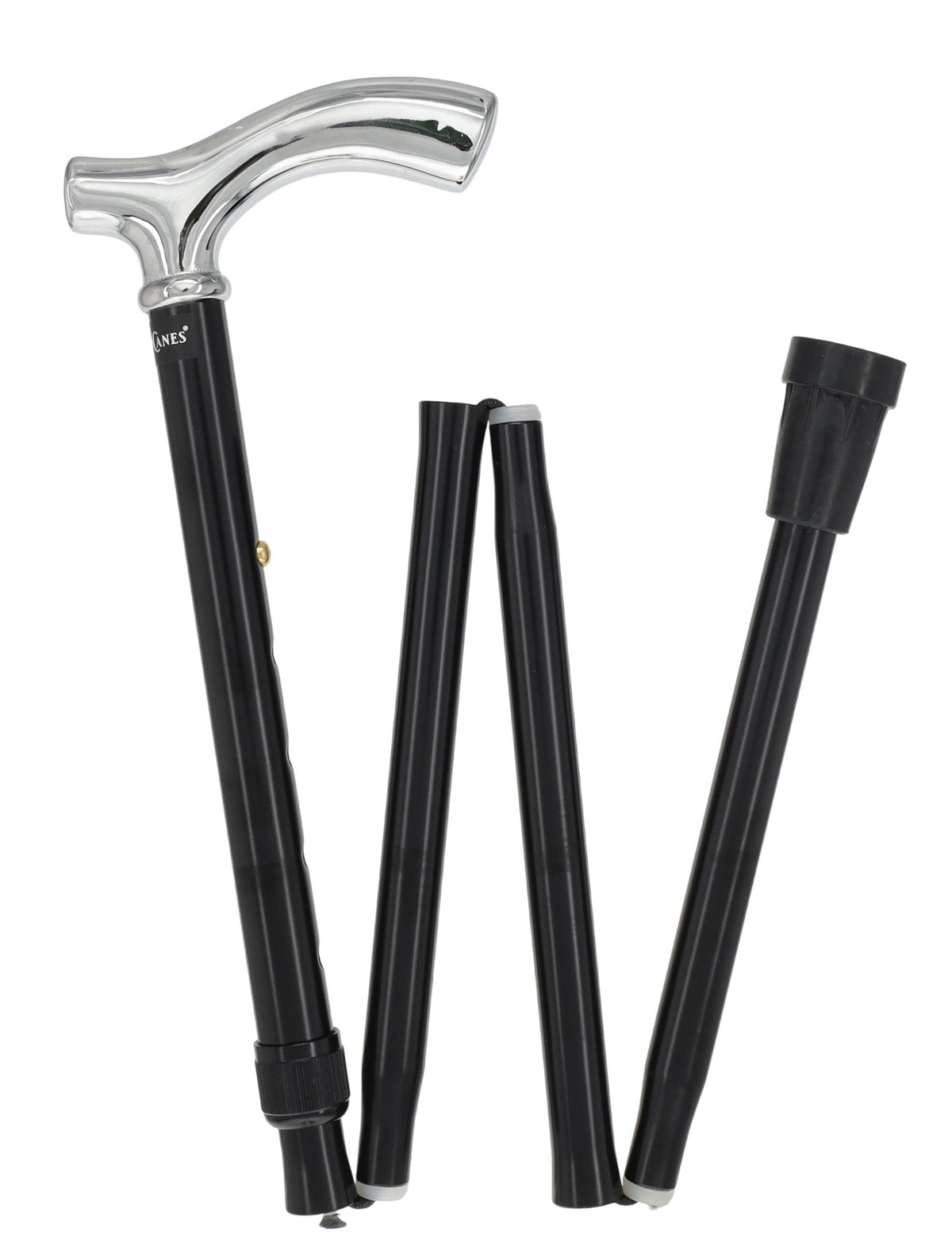 Chrome Slim Line Fritz: Petite Handle, Folding Adjustable Plated Handle Walking Canes - Tophatter Daily Deals