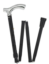 Chrome Slim Line Fritz: Petite Handle, Folding Adjustable Plated Handle Walking Canes - Tophatter Daily Deals