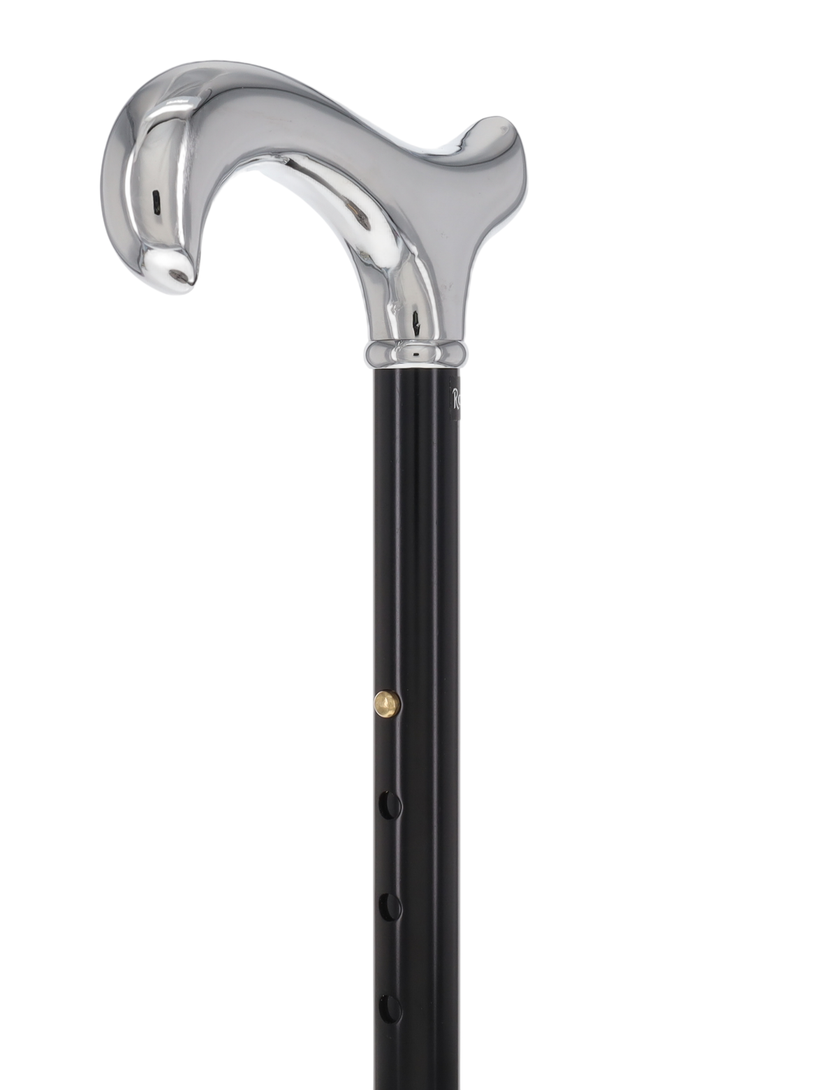 Luxury Chrome Derby Cane - Foldable, Adjustable Shaft Plated Handle Walking Canes - Tophatter Daily Deals