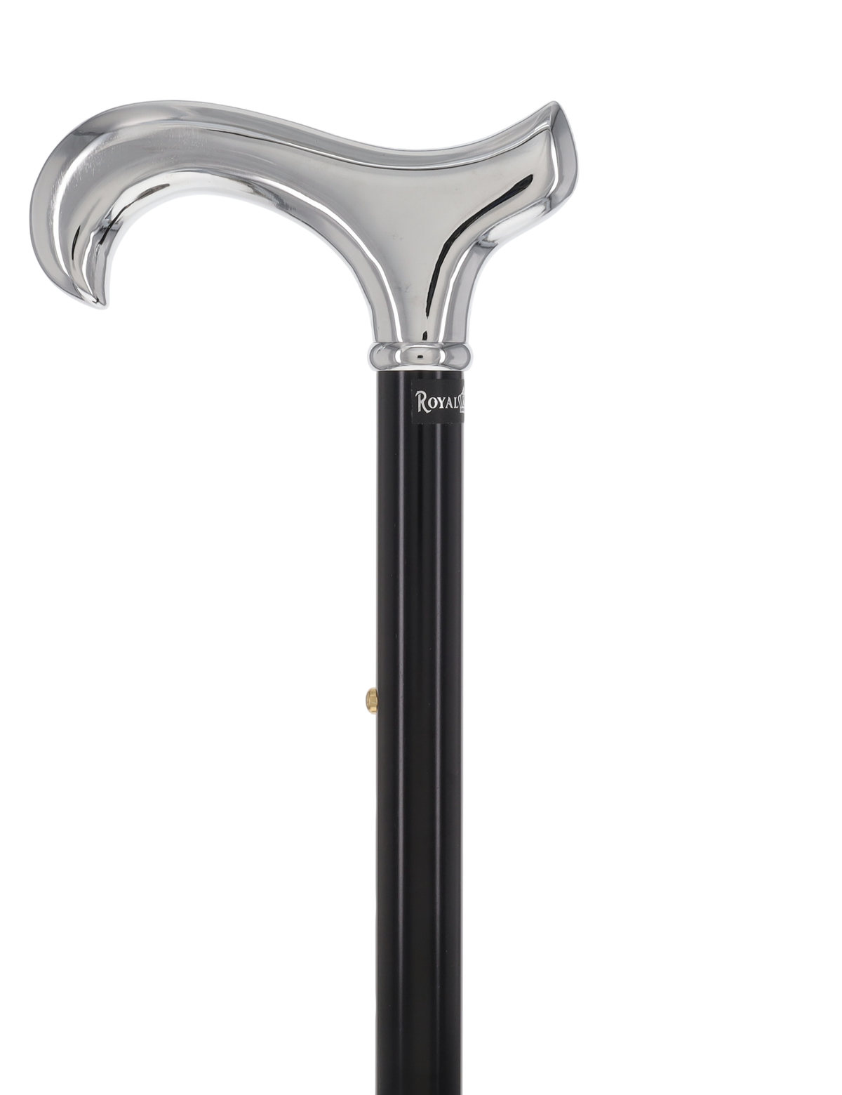 Luxury Chrome Derby Cane - Foldable, Adjustable Shaft Plated Handle Walking Canes - Tophatter Daily Deals