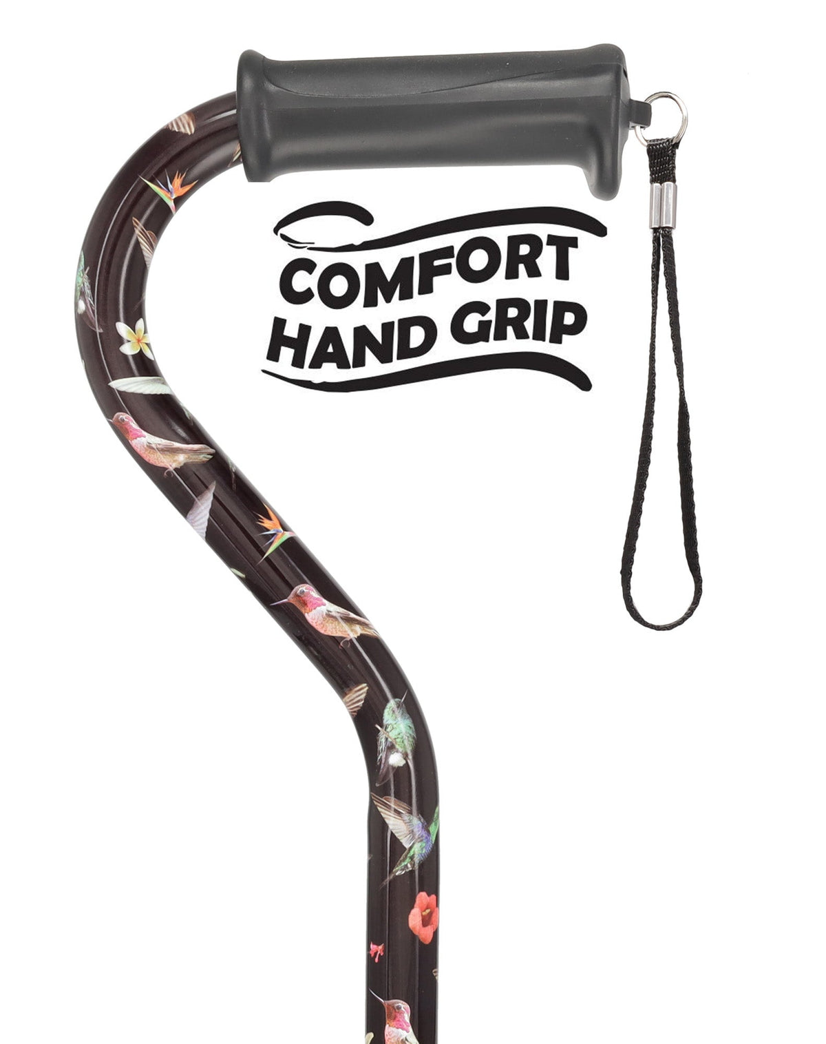 Flight of the Hummingbird Adjustable Cane: Comfort Grip Offset Adjustable Walking Canes - Tophatter Daily Deals