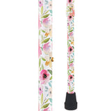 Vivienne May Designer Cane: Watercolor Flowers Offset Handled Canes - Tophatter Daily Deals